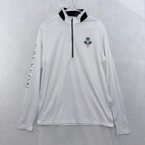 Greyson 1/4 Zip Pullover Mens M White Golf Tennis Performance Stretch